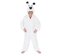 Chaks - Costume Idéfix pour enfants, combinaison de chien, Gaulois | Tenue officielle Astérix, costume de chien à capuche pour le carnaval et le Comic Con, combinaison à fermeture éclair