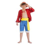 Chaks Déguisement Luffy One Piece enfant - Rouge - 9 à 10 ans (140 cm)