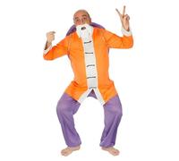 Chaks - Costume Muten Roshi pour homme, tenue officielle Dragon Ball, ensemble anime 4 pièces pour carnaval et Halloween