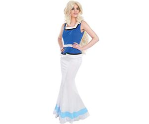 Chaks Costume pour Femme Falbala Deluxe Original avec Perruque dessinée, Figurine Carnaval S, M, L (L)
