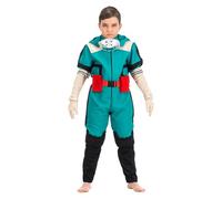 Chaks Costume Deku pour enfant, Izuku Midoriya, My Hero Academia, tenue anime, combinaison avec accessoires pour carnaval et bande dessinée