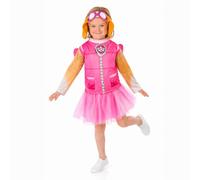 Chaks - Costume Skye pour enfants, ensemble de carnaval | Tenue officielle Paw Patrol, ensemble 4 pièces comprenant un bandeau, des ailes, un t-shirt et un pantalon pour enfants