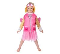 Chaks - Costume Skye pour enfants, tenue officielle Paw Patrol, ensemble 4 pièces avec bandeau, ailes, t-shirt et pantalon pour Carnaval