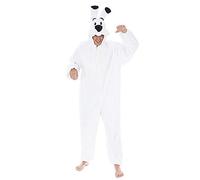 Chaks Costume unisexe pour chien Idefix d'Astérix et Obélix, taille unique jusqu'à 180 cm, chien blanc carnaval