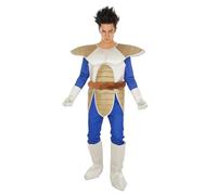 Chaks - Costume Vegeta, Dragon Ball, ensemble 8 pièces pour adultes, tenue pour carnaval, Halloween et fans d'anime