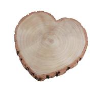 Chaks - Décoration de table en bois avec écorce en forme de cœur, décoration naturelle pour les fêtes romantiques, la Saint-Valentin et les mariages