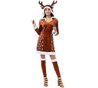Chaks Déguisement Femme cerf Sophie déguisement Animal forêt Marron Carnaval (S)