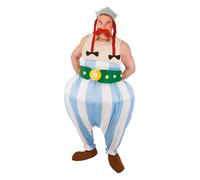 Chaks - Ensemble de costume Obélix pour homme, carnaval et Comic Con | Tenue officielle Astérix, ensemble gaulois 5 pièces avec salopette, ceinture, casque, couvre-chaussures et moustache