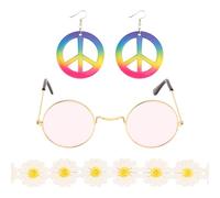Chaks - Ensemble hippie pour femme, lot de 3 accessoires de festival