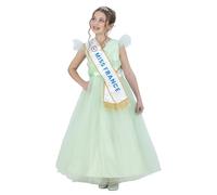 Chaks - Ensemble Miss France pour filles, costume officiel avec robe, diadème et écharpe, tenue pour le carnaval et les événements