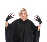 Chaks - Gants à ongles pailletés, 1 paire, accessoires de costume pour sorcières, vampires à Halloween et au carnaval