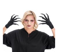 Chaks - Gants avec ongles pailletés, 1 paire, Halloween