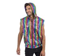 Chaks - Gilet à capuche, motif pailleté et fermeture éclair