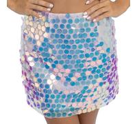 Chaks - Jupe à paillettes pour adultes, mini-jupe scintillante comme accessoire de costume pour les festivals et le carnaval, tenue de soirée