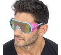 Chaks - Lunettes de fête pour femmes et hommes, lunettes rétro style années 80, accessoire de déguisement pour fêtes, festivals et carnaval