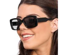 Chaks - Lunettes de soleil pour femme, noires avec verres teintés
