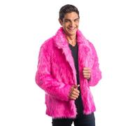 Chaks - Manteau de fourrure pour adultes, veste courte en fausse fourrure, pour carnaval, festival, fête Fashion