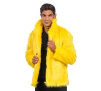 Chaks - Manteau de fourrure pour adultes, veste courte en fausse fourrure, pour carnaval, festival, fête Fashion