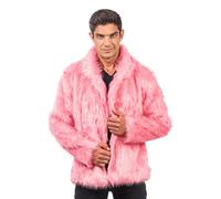 Chaks - Manteau de fourrure pour adultes, veste courte en fausse fourrure, pour carnaval, festival, fête Fashion