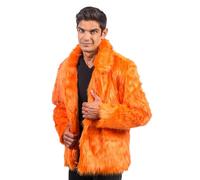 Chaks - Manteau de fourrure pour adultes, veste courte en fausse fourrure, pour carnaval, festival, fête Fashion