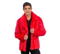 Chaks - Manteau de fourrure pour adultes, veste courte en fausse fourrure, pour carnaval, festival, fête Fashion