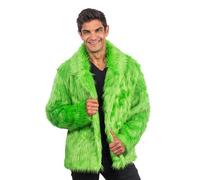 Chaks - Manteau de fourrure pour adultes, veste courte en fausse fourrure, pour carnaval, festival, fête Fashion
