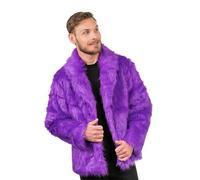Chaks - Manteau de fourrure pour adultes, veste courte en fausse fourrure, pour carnaval, festival, fête Fashion