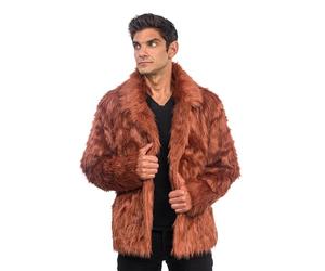 Chaks - Manteau en fausse fourrure, veste courte en fourrure pour soirées | Tenue pour carnaval, festivals et soirées à thème, veste en fausse fourrure courte pour déguisements et événements