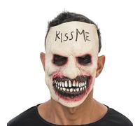 Chaks - Masque d'horreur « Kiss Me », masque intégral en latex avec élastique, accessoires de costume pour Halloween, carnaval et soirée à thème