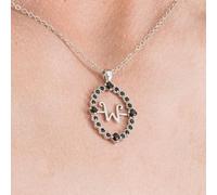 Chaks - Mercredi chaîne, collier avec pendentif, bijoux avec des pierres noires, accessoires pour gothique et cosplay