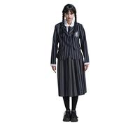 Chaks - Mercredi uniforme scolaire, costume 3 pièces pour adultes, en noir et gris, tenue pour Halloween et Carnaval