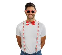 Chaks - Pack fan avec bretelles, nœud papillon et lunettes