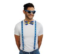 Chaks - Pack fan avec bretelles, nœud papillon et lunettes