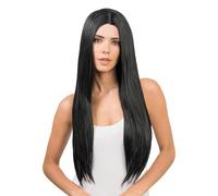 Chaks - Perruque à cheveux longs 73 cm, lisse avec raie au milieu, cheveux synthétiques, pour cosplay, festival, carnaval