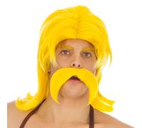 Chaks – Perruque et barbe Cétautomatix – Ensemble officiel pour costume Astérix et Obélix – Forgeron