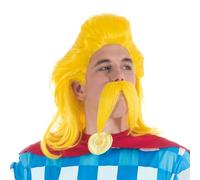 Chaks - Perruque et barbe d'Assurancetourix, ensemble officiel d'accessoires pour costumes Astérix et Obélix, accessoires de barde pour carnaval et Comic Con