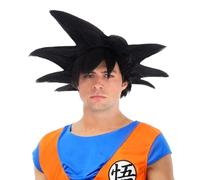 Chaks - Perruque Goku Saiyajin pour hommes, accessoire officiel du costume Dragon Ball, accessoire de tenue anime pour carnaval et Comic Con