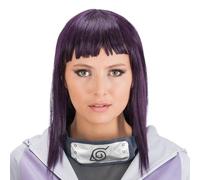 Chaks - Perruque Hinata Hyuga, perruque d'anime violette, cosplay | Déguisement officiel Naruto, perruque d'anime violette au look ninja pour le carnaval, le cosplay et le Comic Con