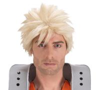 Chaks Perruque Katsuki Bakugo pour homme, accessoire de costume officiel My Hero Academia, Anime Wig pour carnaval et bande dessinée