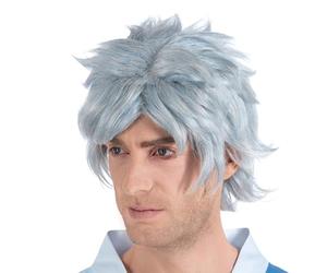 Chaks - Perruque Mitsuki, accessoire de costume de ninja d'anime | Accessoires officiels Boruto, perruque bleu argenté, déguisement pour cosplay et carnaval