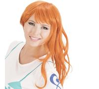 Chaks - Perruque Nami pour femme, accessoire officiel du costume One Piece, cheveux orange, longs, cosplay anime, carnaval et Comic Con