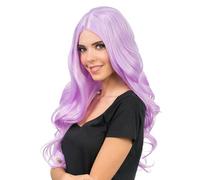 Chaks - Perruque pastel pour femme 66 cm, cheveux longs et bouclés