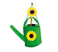Chaks - Sac à main en forme d'arrosoir avec des tournesols pour femmes | En forme d'arrosoir vert, décor tournesol, bandoulière, accessoire de costume, carnaval, soirée à thème