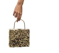 Chaks - Sac à main, pochette avec paillettes, sac de soirée petit, sac à anse, accessoire pour carnaval, disco, quotidien