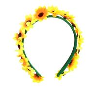 Chaks - Serre-tête avec tournesols, couronne de fleurs pour femme, hippie, années 70, accessoires, festival, carnaval