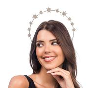 Chaks - Serre-tête étoile pour femme, cheveux argenté et doré