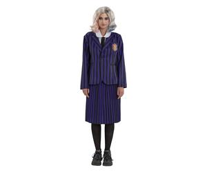 Chaks - Uniforme scolaire d'Enid Sinclair, Nevermore Academy | Costume officiel de Mercredi, ensemble 3 pièces avec veste, insert de chemise et jupe, pour Halloween, carnaval et cosplay