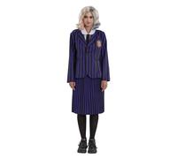 Chaks - Mercredi Uniforme scolaire Enid Sinclair, costume 3 pièces pour adultes, tenue pour Halloween et carnaval, Mauve
