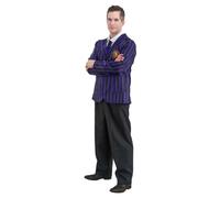 Chaks - Uniforme scolaire Xavier Thorpe pour homme, ensemble 3 pièces | Costume officiel de Mercredi avec veste, pantalon et cravate, pour Halloween et le carnaval, Nevermore Academy