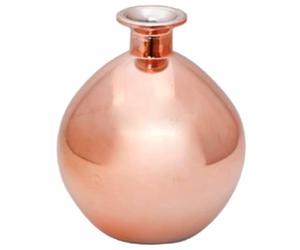 Chaks Vase Boule en Verre ø12,5 x 14,5 cm, métallisé Rose Gold